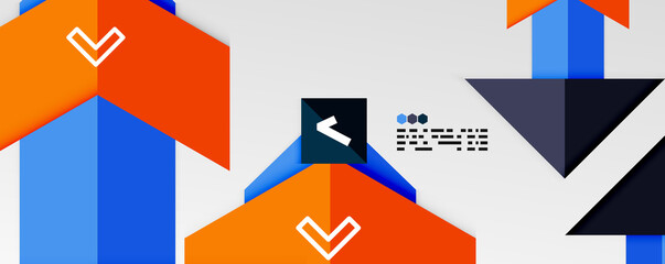 Shiny color triangles and geometric shapes vector abstract background