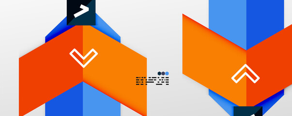 Shiny color triangles and geometric shapes vector abstract background