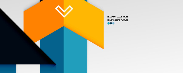 Shiny color triangles and geometric shapes vector abstract background