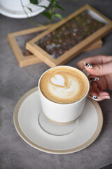 refreshing cappuccino coffee for breakfast