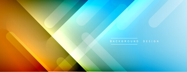 Dynamic lines abstract background. 3D shadow effects and fluid gradients. Modern overlapping forms