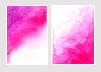 Set of hand drawn watercolor backgrounds. Set of cards with textures for your design, logo, postcard, invitation