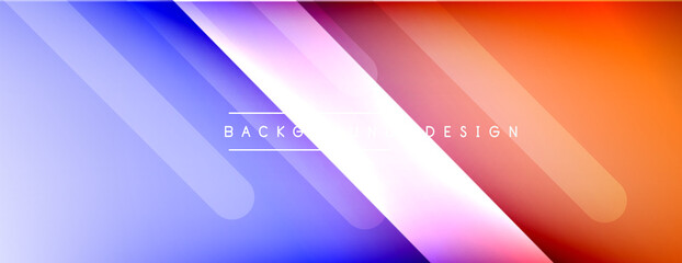 Dynamic lines abstract background. 3D shadow effects and fluid gradients. Modern overlapping forms