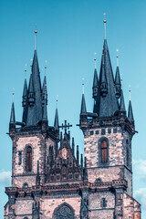 Fototapeta premium Church of Our Lady before Tyn, Old Town in Prague, Czech Republic