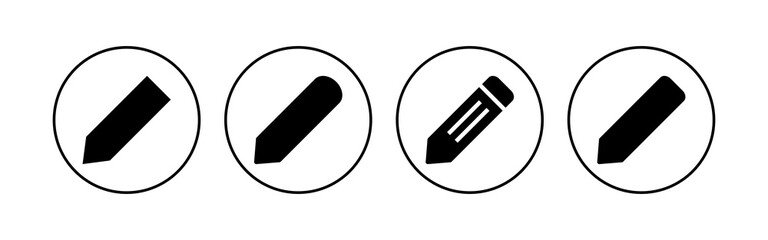 Pencil icon set. pen symbol. edit icon vector