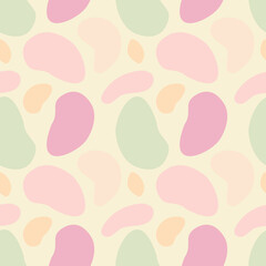 Abstract delicate camouflage seamless pattern. a pattern with shapes, spots, and ovals in beige and pink tones. Vector illustration. Design of packaging, fabrics, textiles, wallpaper, clothing design