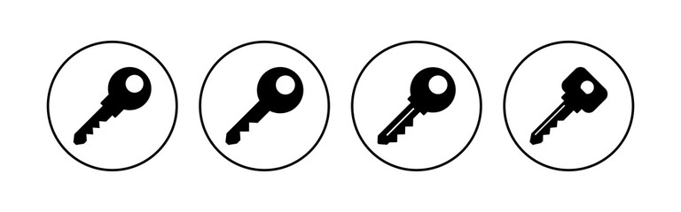 Key icon set. Key vector icon. Key symbol