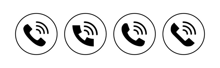 Call icon set. telephone icon vector. phone icon vector. contact us