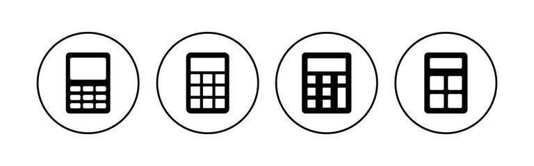 Calculator icon set. Accounting calculator icon. calculator vector - obrazy, fototapety, plakaty