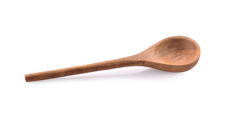 Wooden spoon isolated on white background