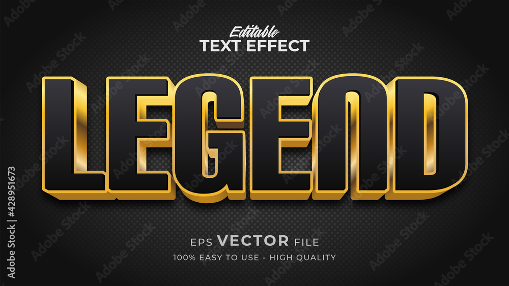 Fototapete editable text style effect - legend retro text style theme