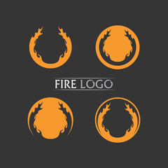 Fire flame nature logo and symbols icons template
