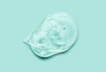 Cosmetic gel oil mask with bubbles sample on isolated background