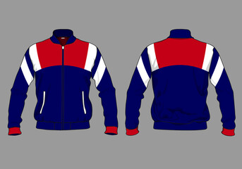 retro vintage windbreaker hoodie jacket template © Ronillo