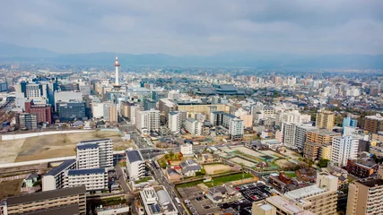 Foto op Plexiglas Skyline Aerial view in Kyoto © Leo