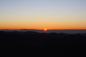 Beautiful colors of the sky after the sunset, natural background