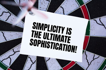 Motivational quote Simplicity is the Ultimate Sophistication