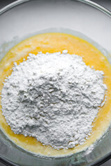 flour in eggs