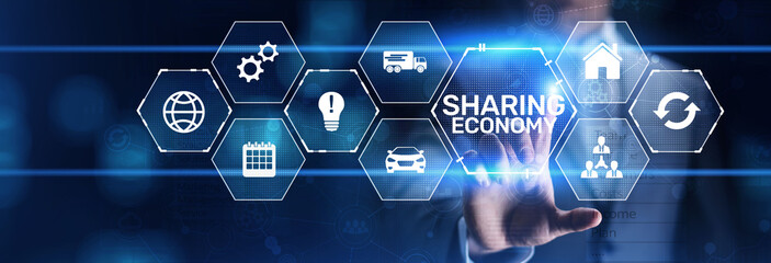 Sharing economy rental rent business innovation technology concept