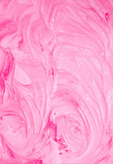 Beauty cream texture background. Pink  color  creamy lotion moisturizer smear. Skincare cosmetic, make-up product concept