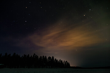 northern lights aurora borealis in lappland