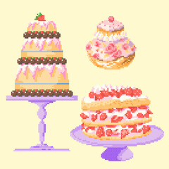 embroidery wedding cake illustration