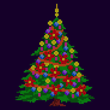 Cross Stitch Christmas Tree