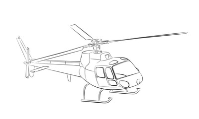 The sketch of a big helicopter. © designer_an