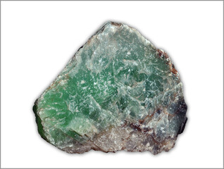 jade stone isolated on white background