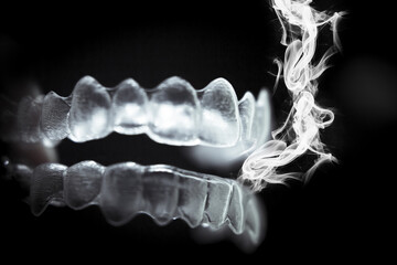 Transparent ferule retainer teeth alignment