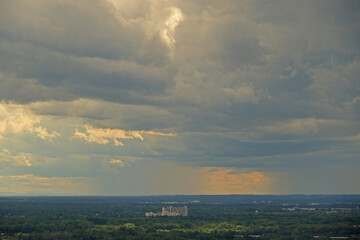 Regenwolken über Karlsruhe