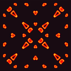 Geometric vector pattern with triangular elements. Seamless pattern with simple colors .Vector hand drawn doodle pattern.