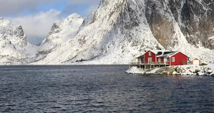 Sehensw&uuml;rdigkeit in Hamnoy, Lofoten, Norwegen