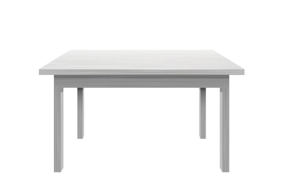 White kitchen tables. Modern wood tabletop top with stylish plastic surface.