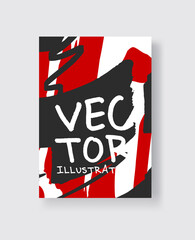 Artistic creative universal cards. Hand Drawn textures.