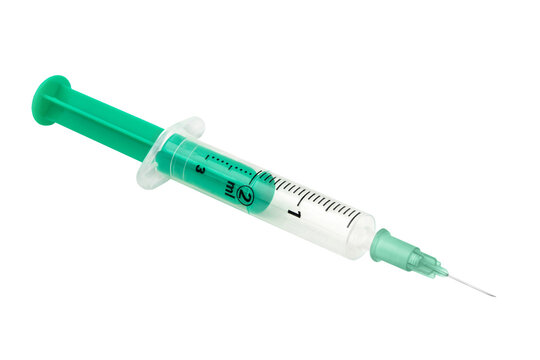 Injection isolated against white background