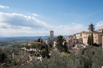 panorama in Assisi, Italy