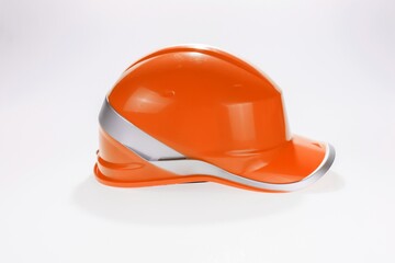 Hard hat safety helmet in orange color isolated on white background