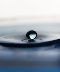 Fototapeta na wymiar drop of water before contact
