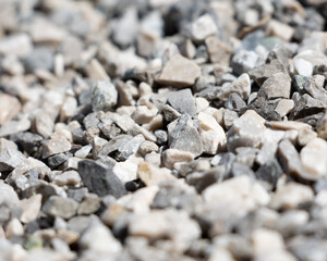 close up of quarry stone and pebbles