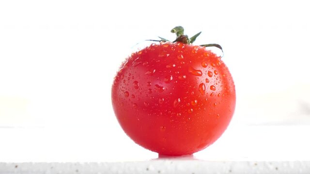 cherry tomato with water drop