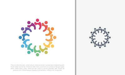 Global Community Logo Icon Elements Template. Community human Logo template vector. Community health care. Abstract Community logo