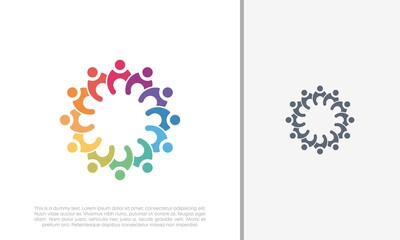 Global Community Logo Icon Elements Template. Community human Logo template vector. Community health care. Abstract Community logo
