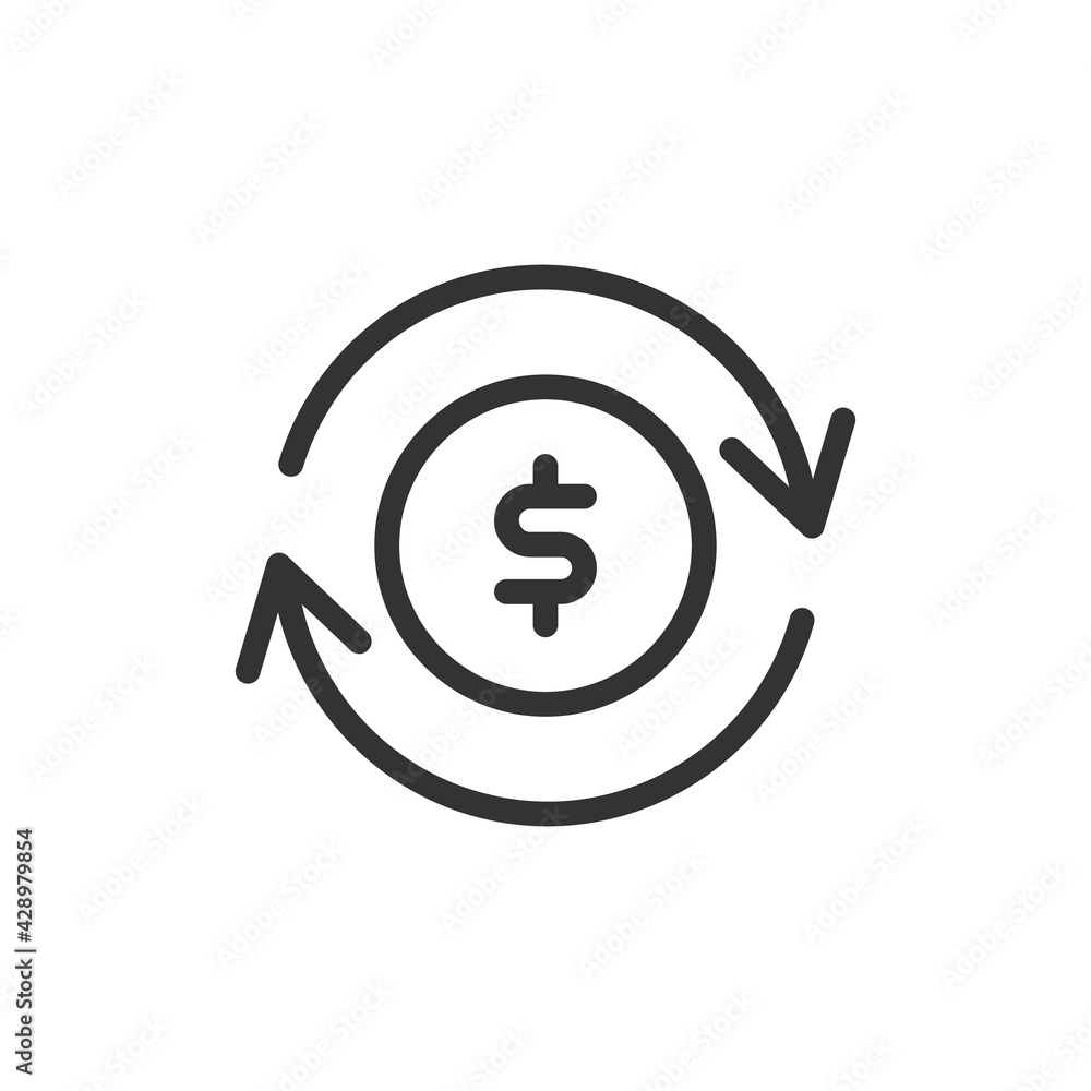 Canvas Prints cash line icon, sign or symbol.