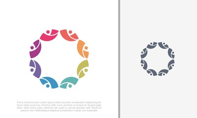 Global Community Logo Icon Elements Template. Community human Logo template vector. Community health care. Abstract Community logo