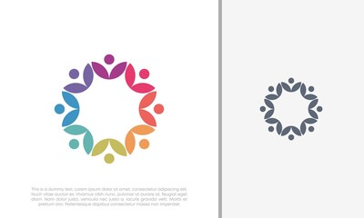 Global Community Logo Icon Elements Template. Community human Logo template vector. Community health care. Abstract Community logo