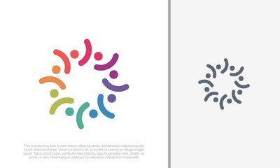 Global Community Logo Icon Elements Template. Community human Logo template vector. Community health care. Abstract Community logo