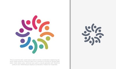 Global Community Logo Icon Elements Template. Community human Logo template vector. Community health care. Abstract Community logo