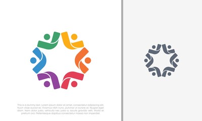 Global Community Logo Icon Elements Template. Community human Logo template vector. Community health care. Abstract Community logo