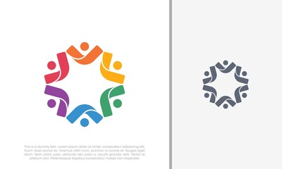 Global Community Logo Icon Elements Template. Community human Logo template vector. Community health care. Abstract Community logo